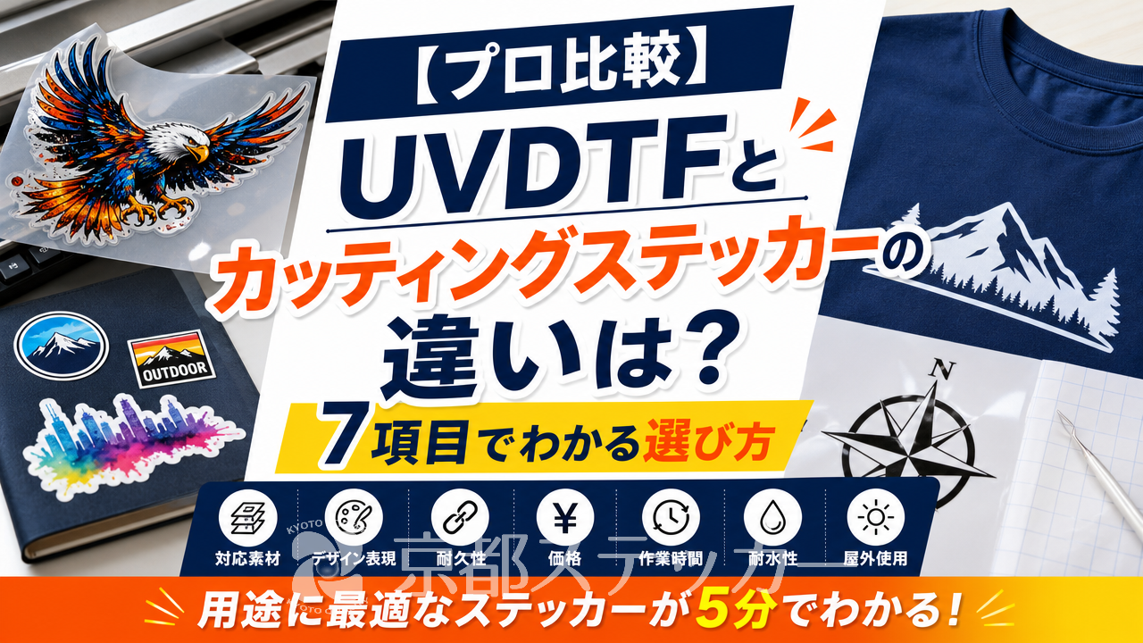 【プロ比較】UVDTFとカッティングステッカーの違いは?7項目でわかる選び方