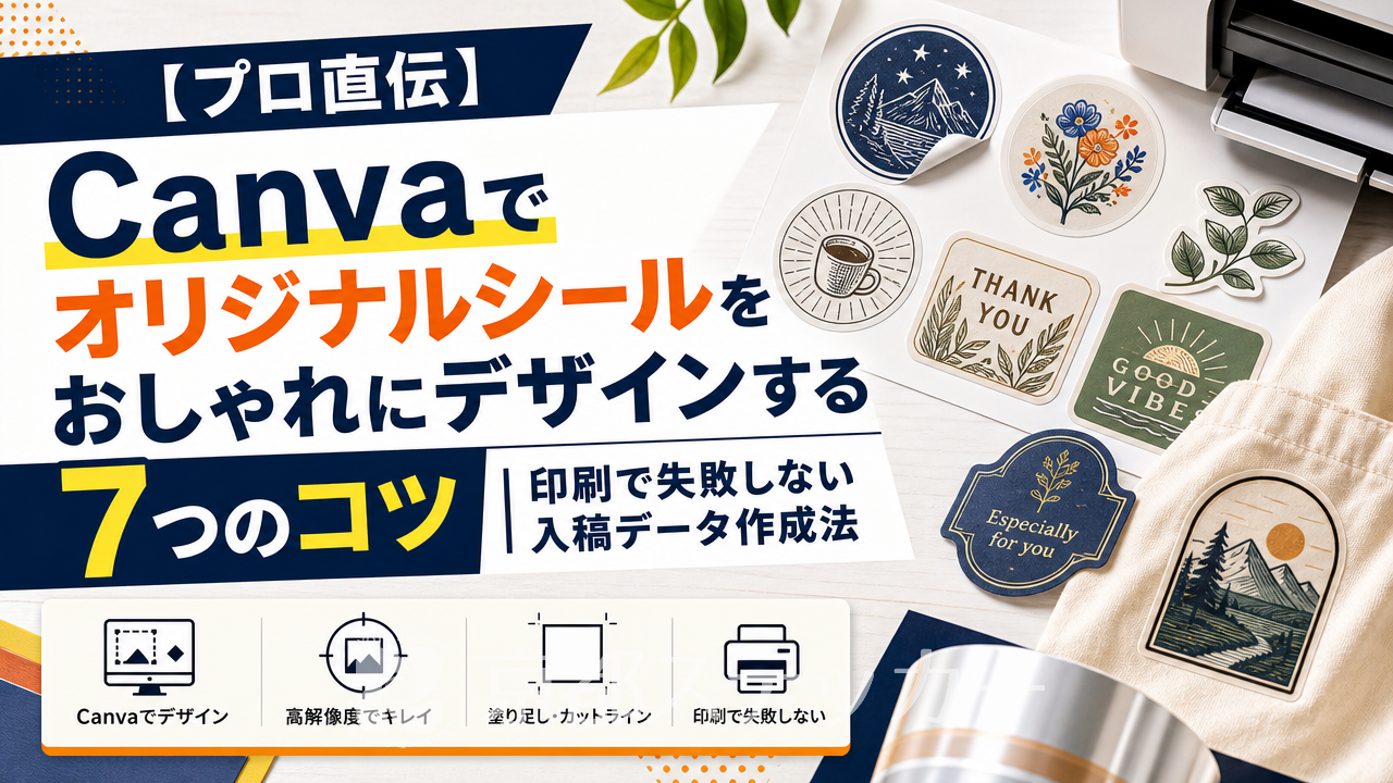 【プロ直伝】Canvaでオリジナルシールをおしゃれにデザインする7つのコツ｜印刷で失敗しない入稿データ作成法