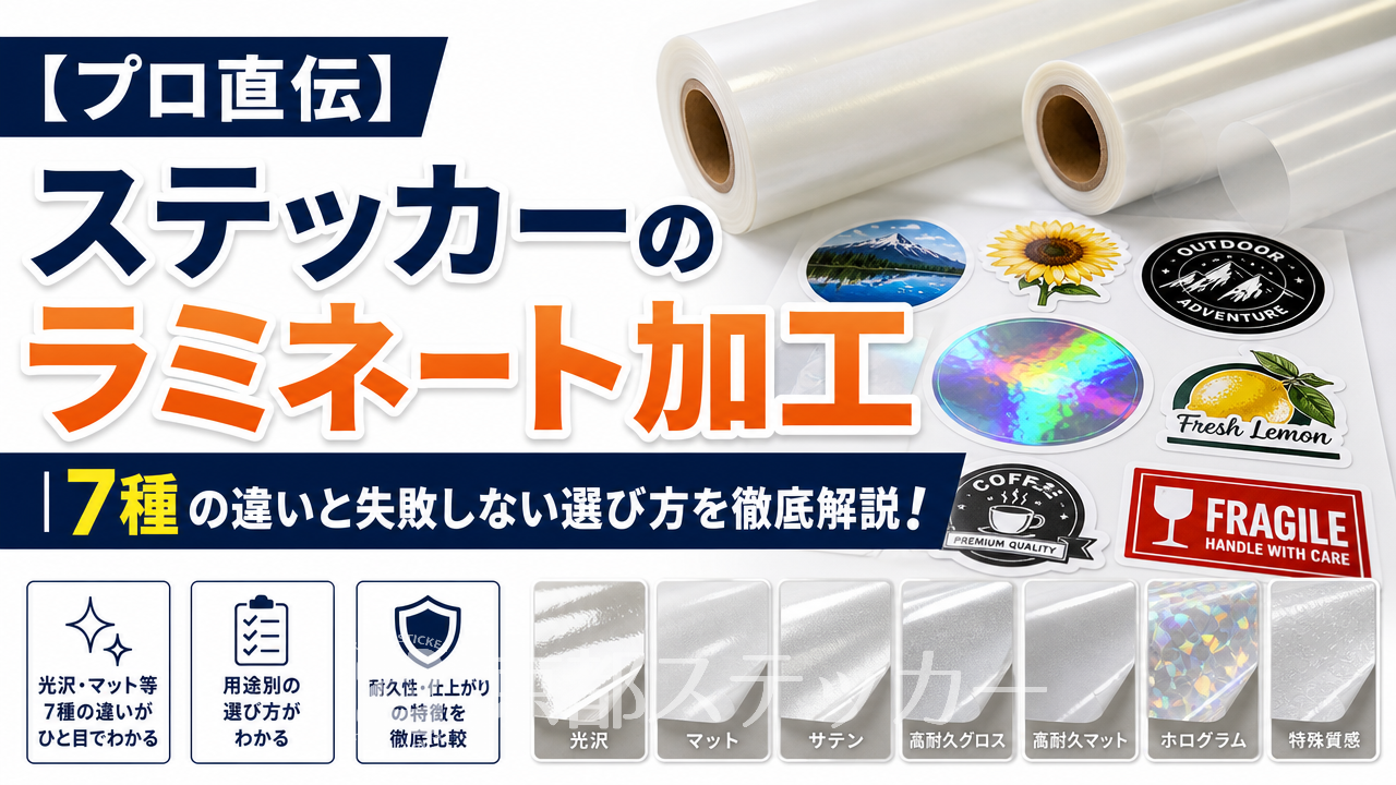 【プロ直伝】ステッカーのラミネート加工|7種の違いと失敗しない選び方を徹底解説!