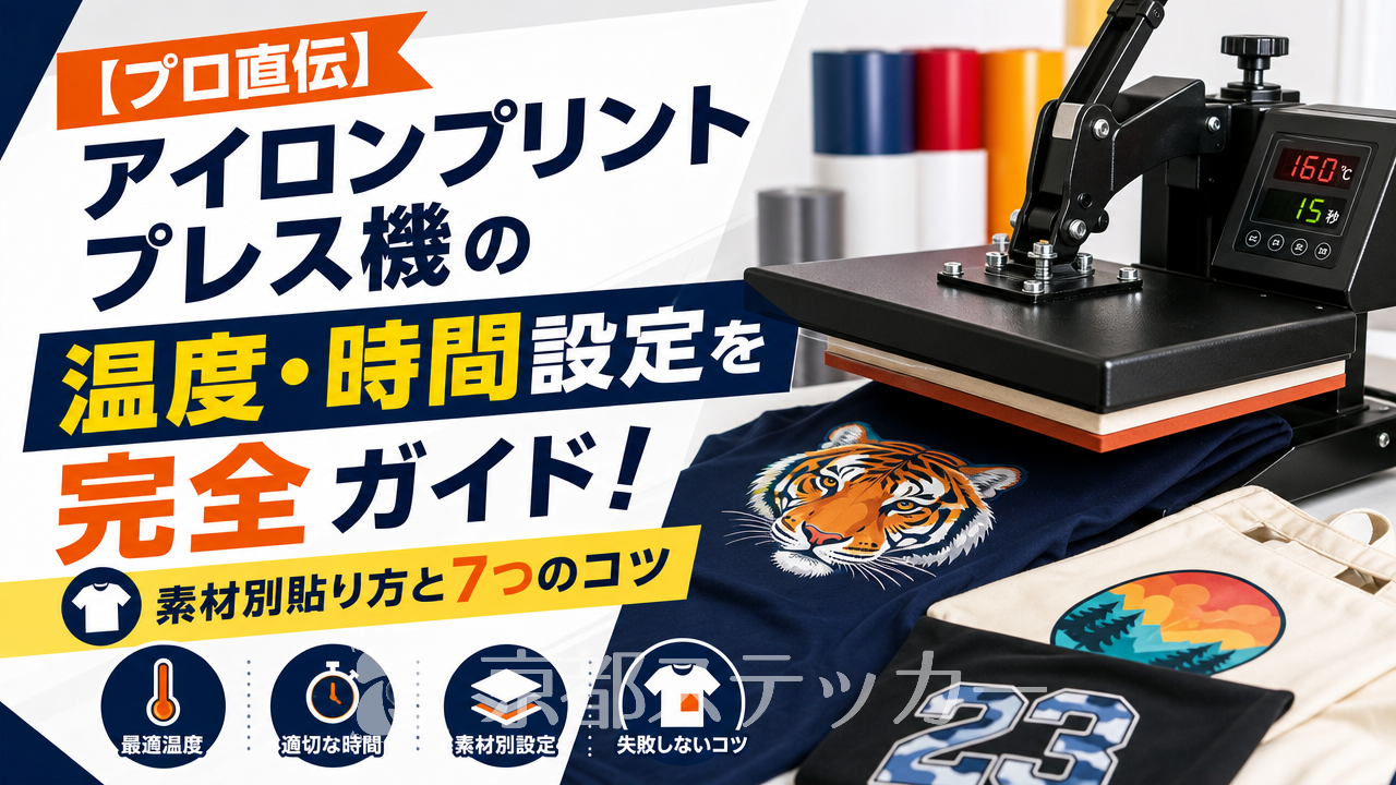 【プロ直伝】アイロンプリントプレス機の温度・時間設定を完全ガイド!素材別貼り方と7つのコツ