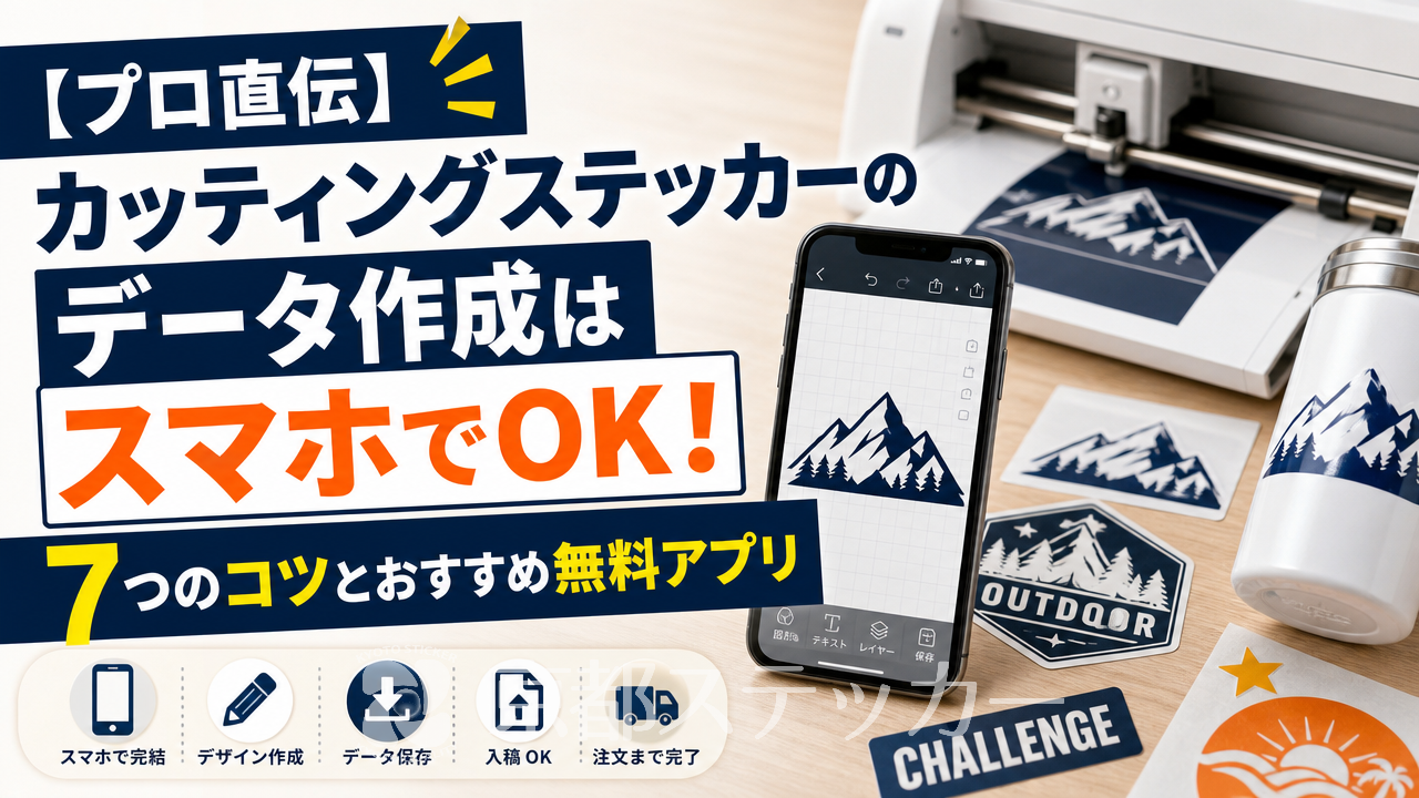 【プロ直伝】カッティングステッカーのデータ作成はスマホでOK！7つのコツとおすすめ無料アプリ