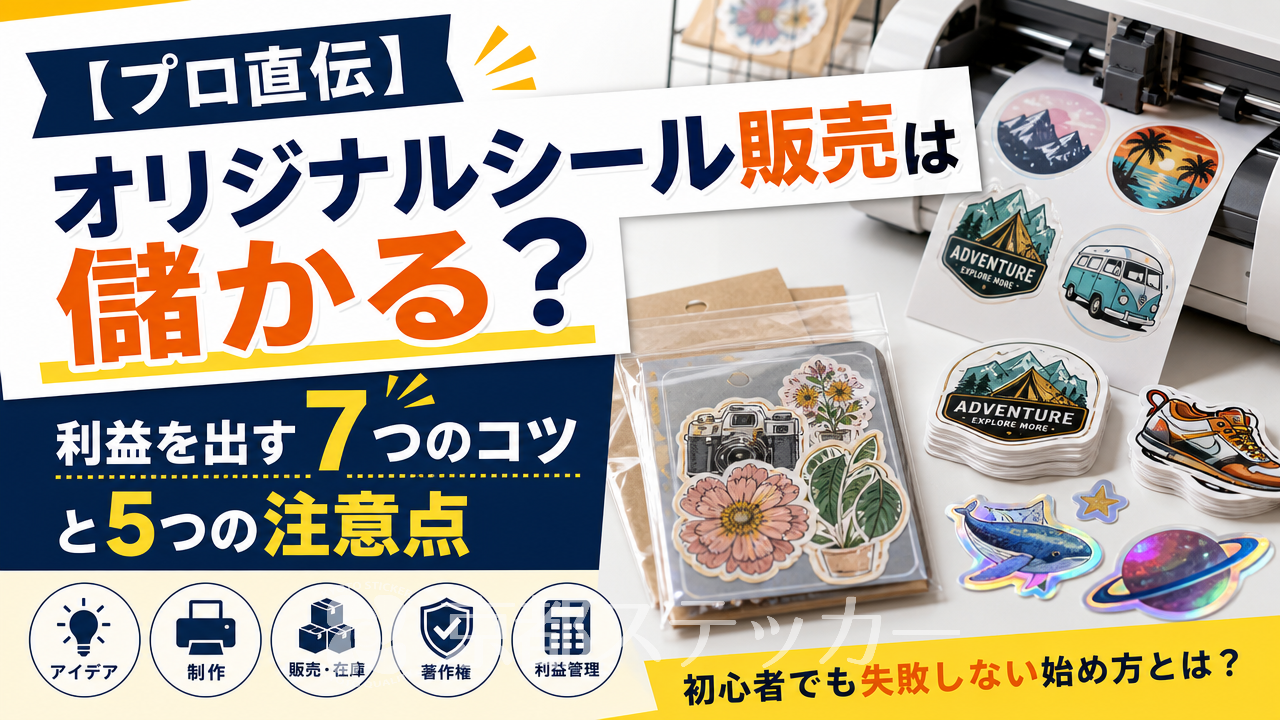 【プロ直伝】オリジナルシール販売は儲かる?利益を出す7つのコツと5つの注意点