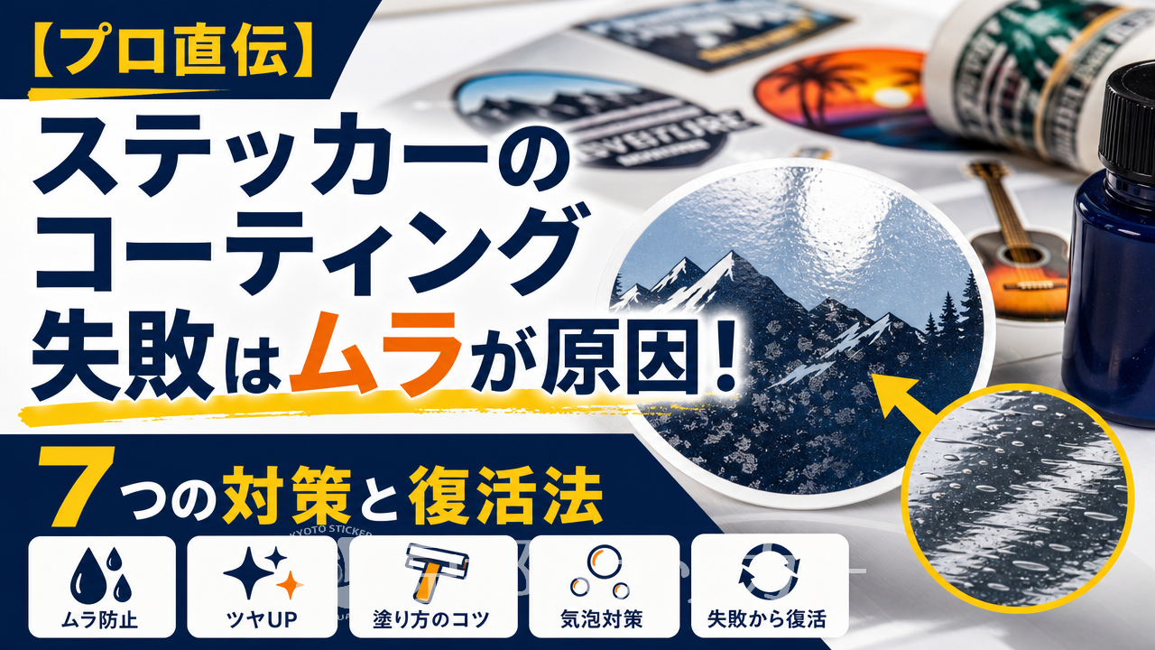 【プロ直伝】ステッカーのコーティング失敗はムラが原因!7つの対策と復活法