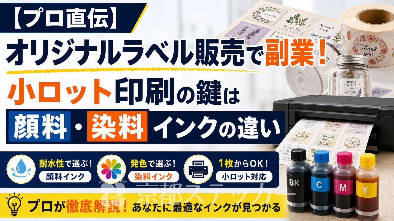 【プロ直伝】オリジナルラベル販売で副業!小ロット印刷の鍵は顔料・染料インクの違い