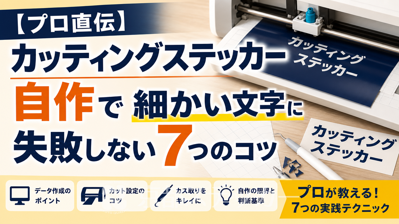【プロ直伝】カッティングステッカー自作で細かい文字に失敗しない7つのコツ