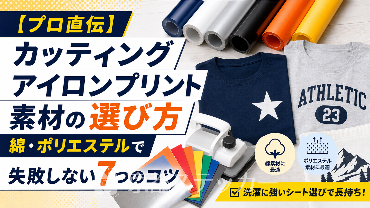 【プロ直伝】カッティングアイロンプリント素材の選び方|綿・ポリエステルで失敗しない7つのコツ
