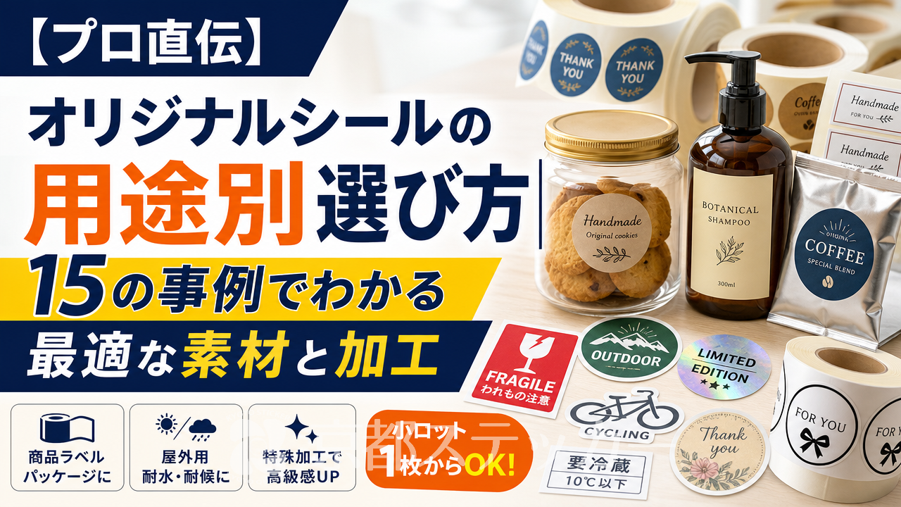 【プロ直伝】オリジナルシールの用途別選び方|15の事例でわかる最適な素材と加工