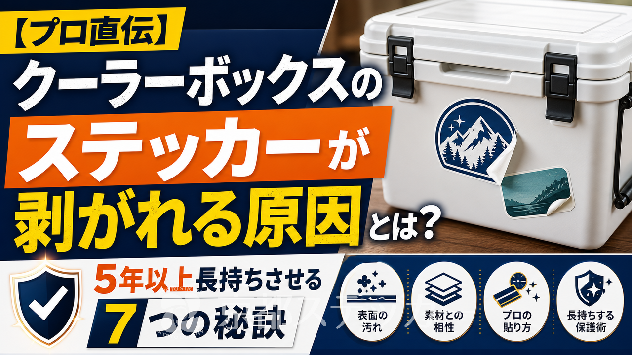 【プロ直伝】クーラーボックスのステッカーが剥がれる原因とは？5年以上長持ちさせる7つの秘訣