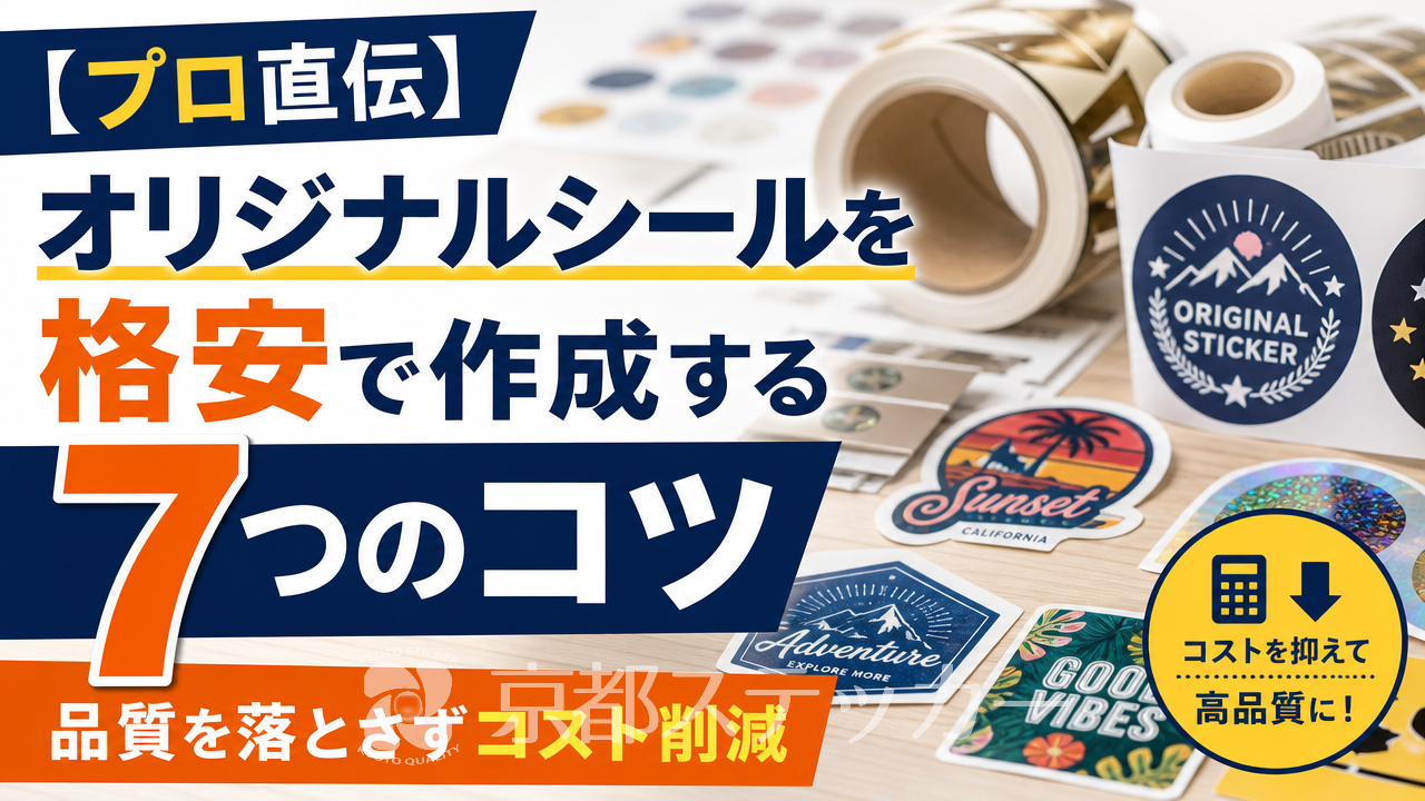 【プロ直伝】オリジナルシールを格安で作成する7つのコツ｜品質を落とさずコスト削減