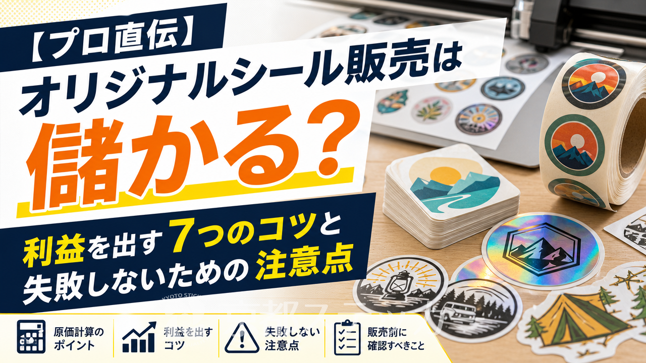 【プロ直伝】オリジナルシール販売は儲かる?利益を出す7つのコツと失敗しないための注意点