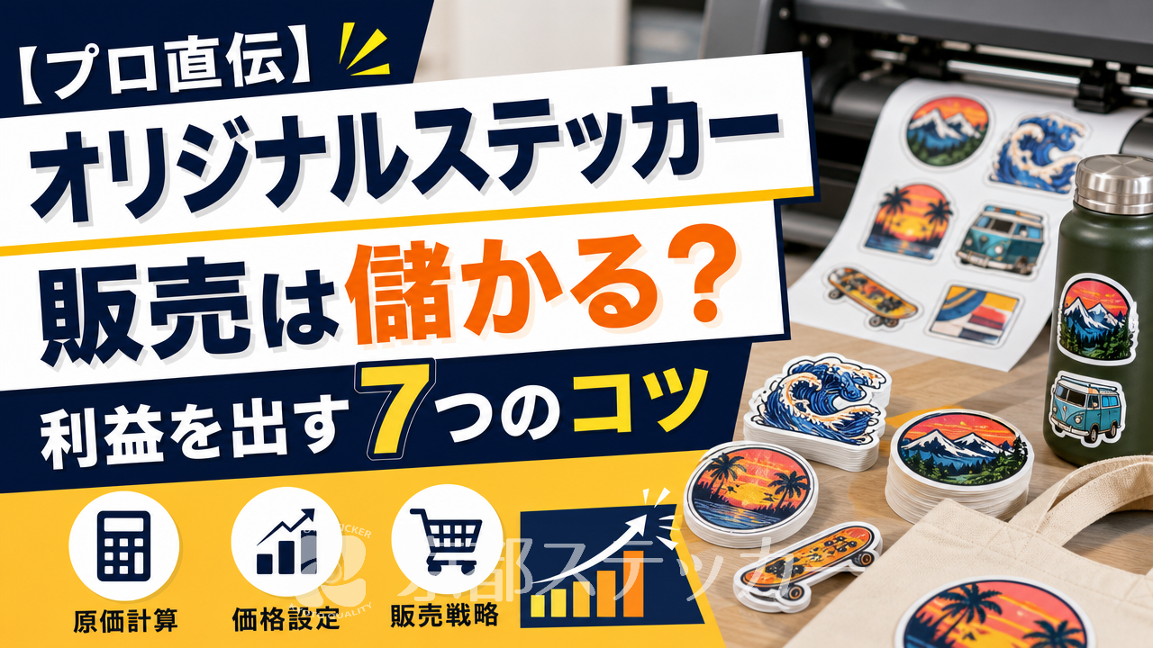 【プロ直伝】オリジナルステッカー販売は儲かる?利益を出す7つのコツ