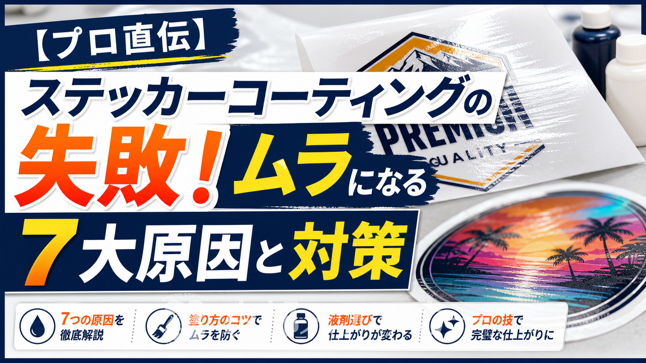 【プロ直伝】ステッカーコーティングの失敗！ムラになる7大原因と対策
