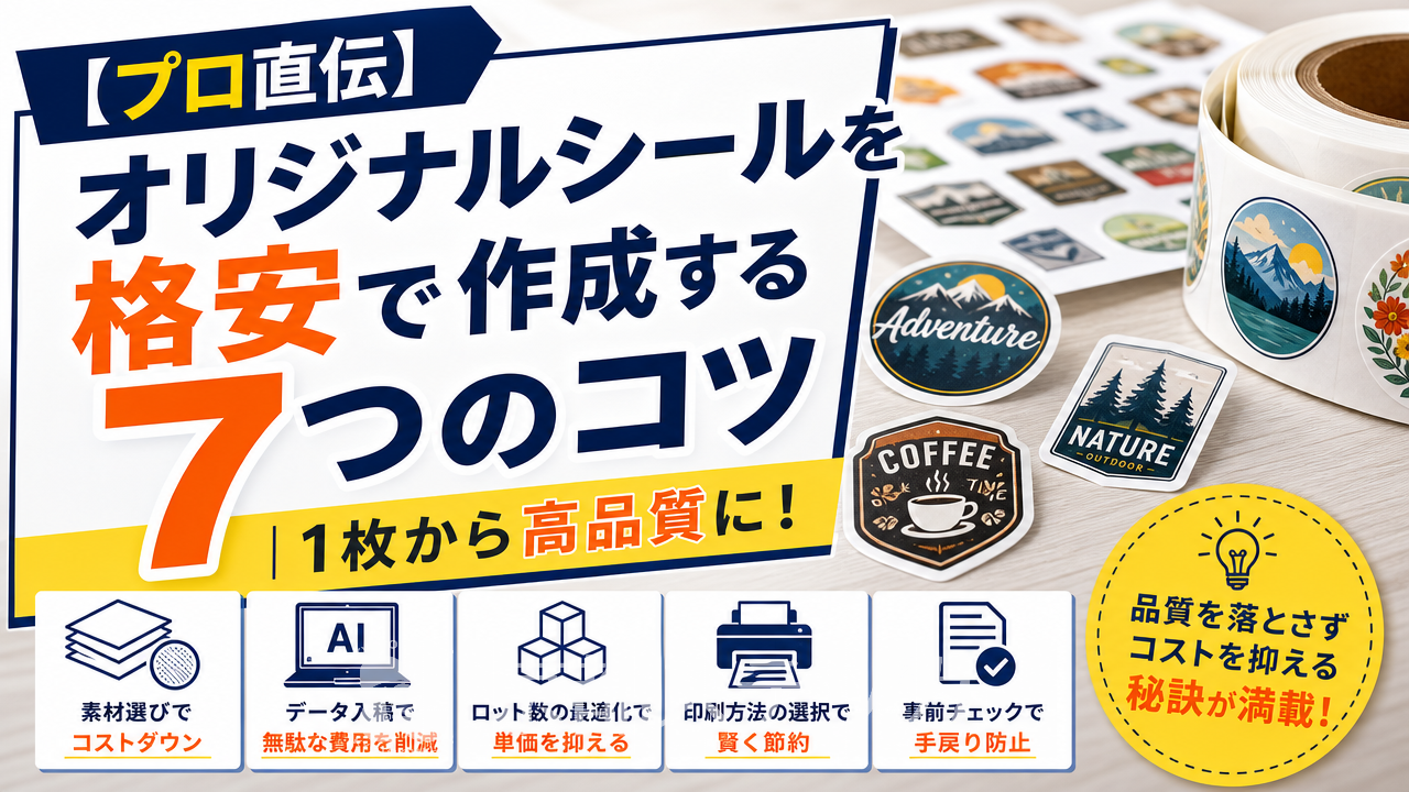 【プロ直伝】オリジナルシールを格安で作成する7つのコツ|1枚から高品質に!