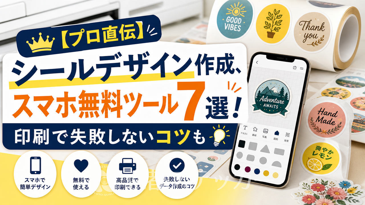 【プロ直伝】シールデザイン作成、スマホ無料ツール7選!印刷で失敗しないコツも