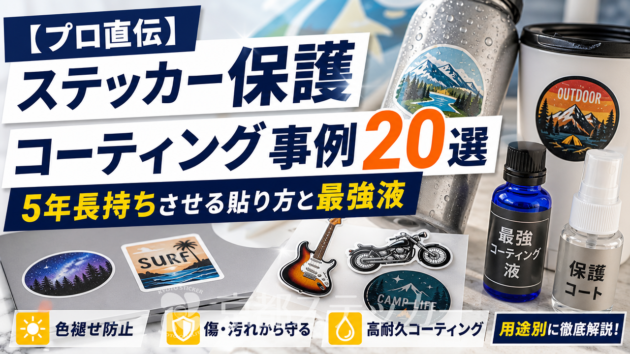 【プロ直伝】ステッカー保護コーティング事例20選|5年長持ちさせる貼り方と最強液