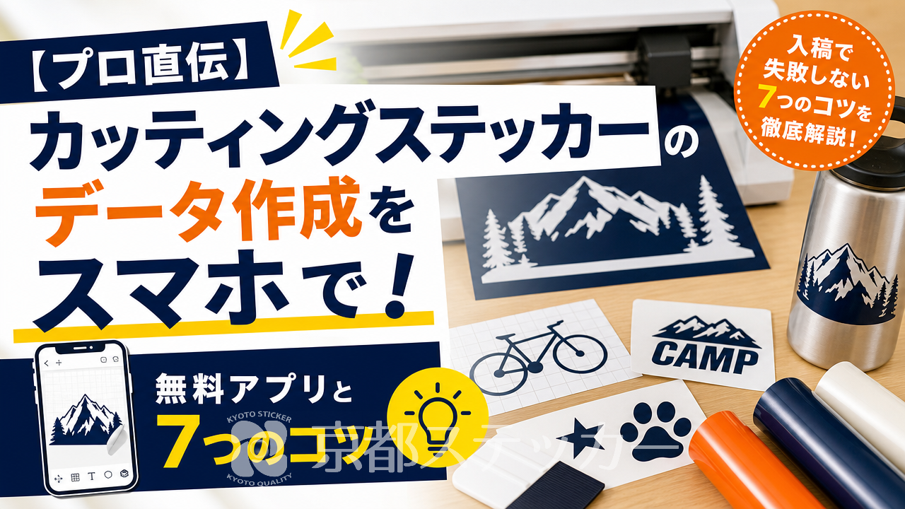 【プロ直伝】カッティングステッカーのデータ作成をスマホで!無料アプリと7つのコツ