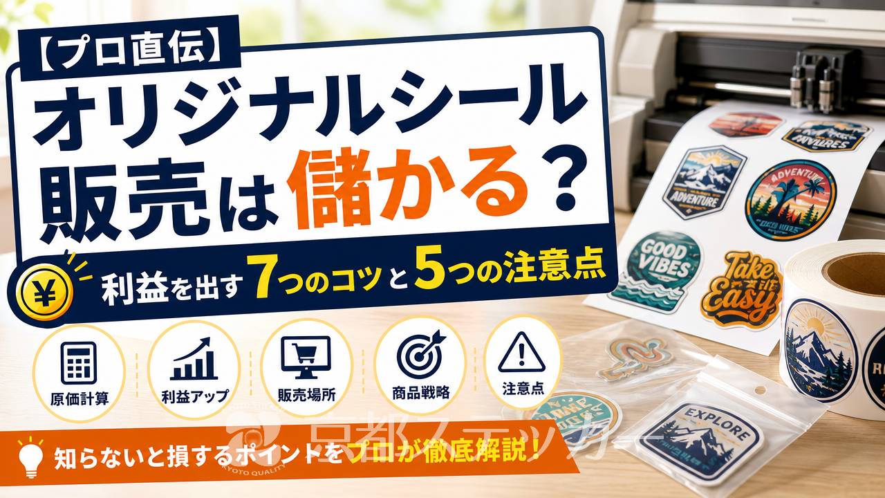 【プロ直伝】オリジナルシール販売は儲かる?利益を出す7つのコツと5つの注意点