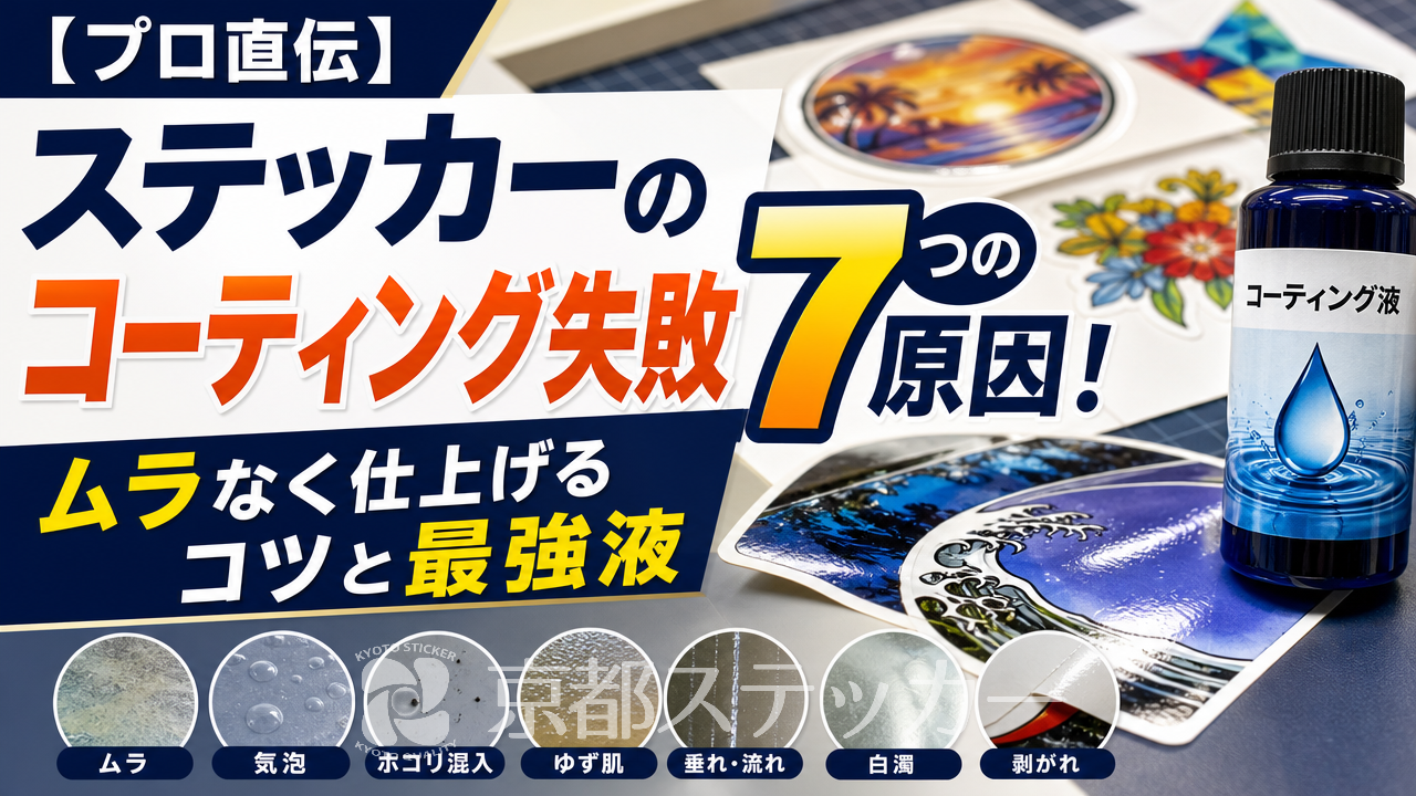 【プロ直伝】ステッカーのコーティング失敗7つの原因!ムラなく仕上げるコツと最強液