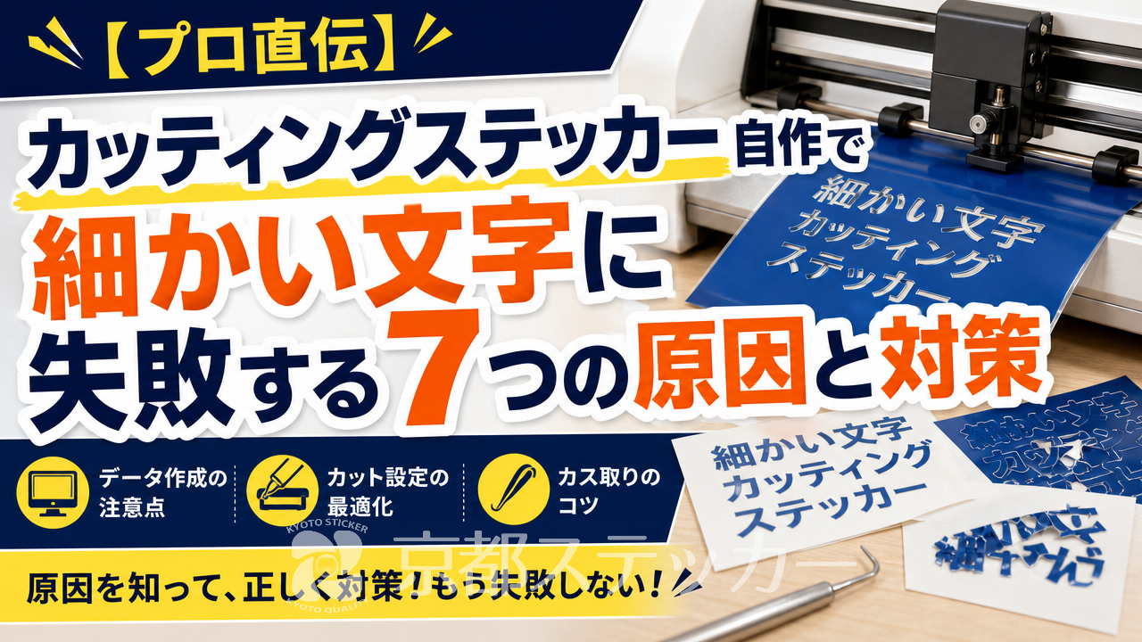 【プロ直伝】カッティングステッカー自作で細かい文字に失敗する7つの原因と対策