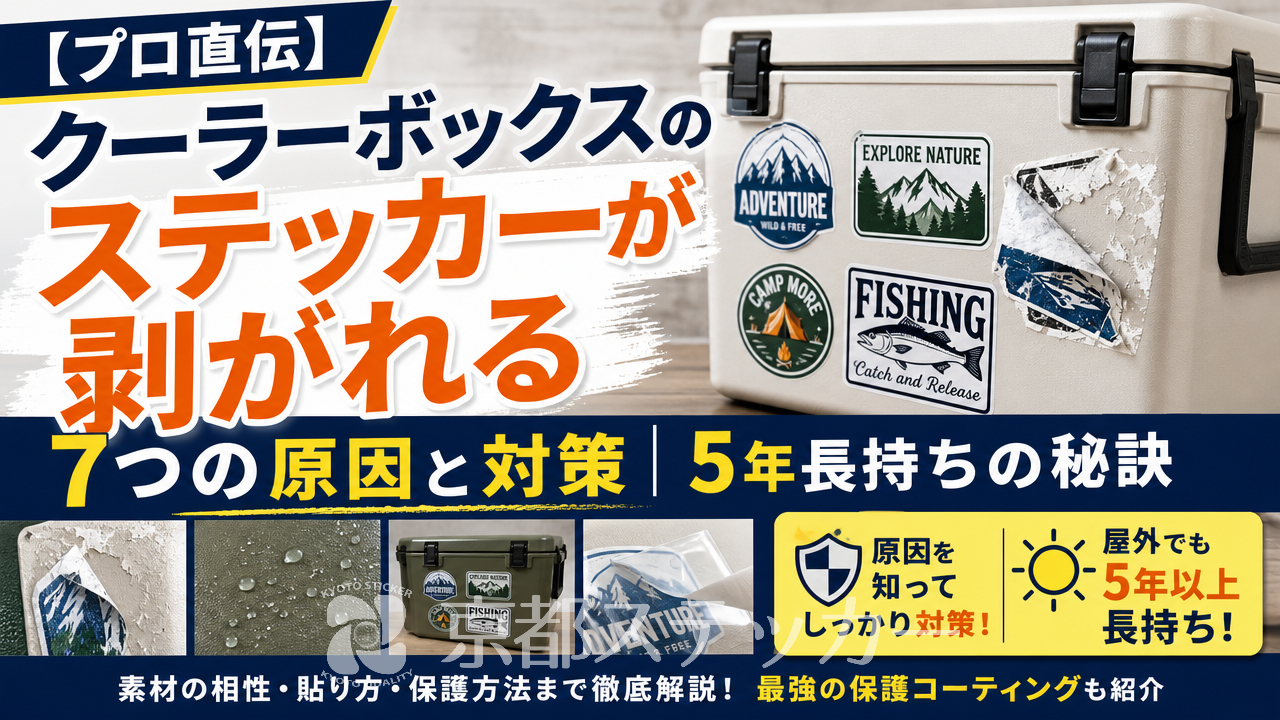 【プロ直伝】クーラーボックスのステッカーが剥がれる7つの原因と対策|5年長持ちの秘訣