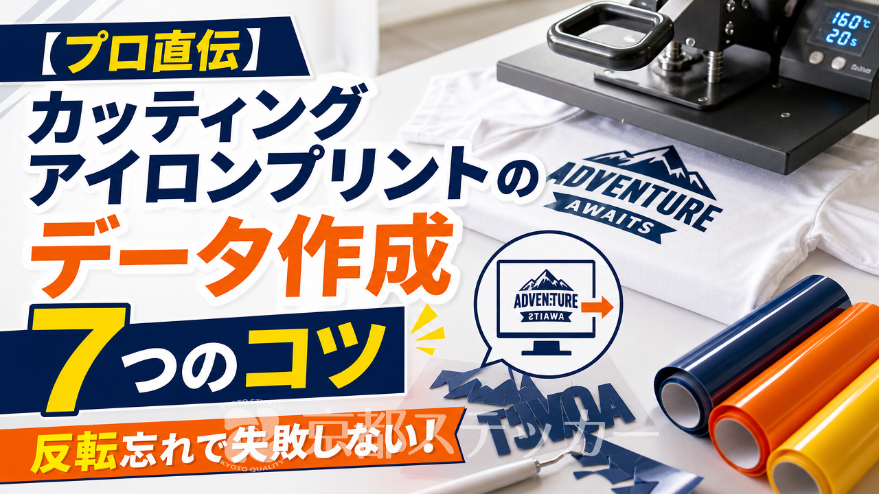 【プロ直伝】カッティングアイロンプリントのデータ作成7つのコツ|反転忘れで失敗しない!
