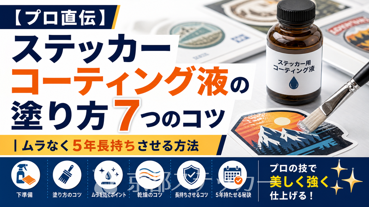 【プロ直伝】ステッカーコーティング液の塗り方7つのコツ|ムラなく5年長持ちさせる方法