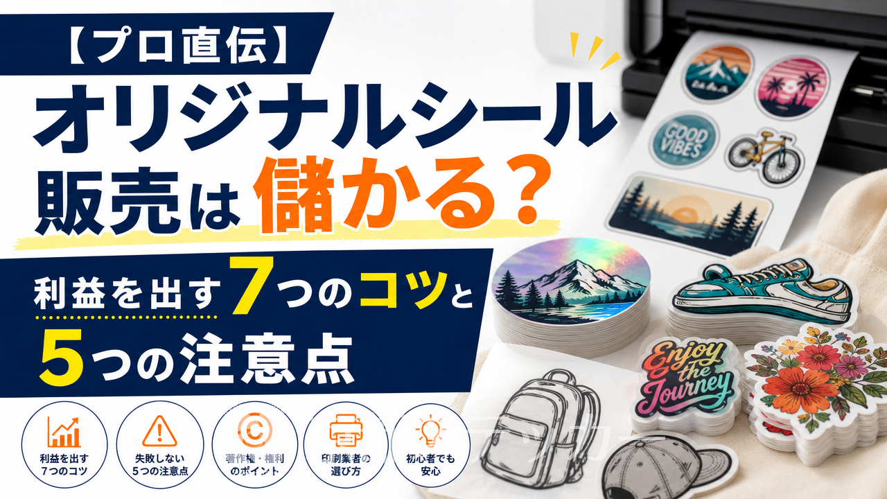 【プロ直伝】オリジナルシール販売は儲かる？利益を出す7つのコツと5つの注意点