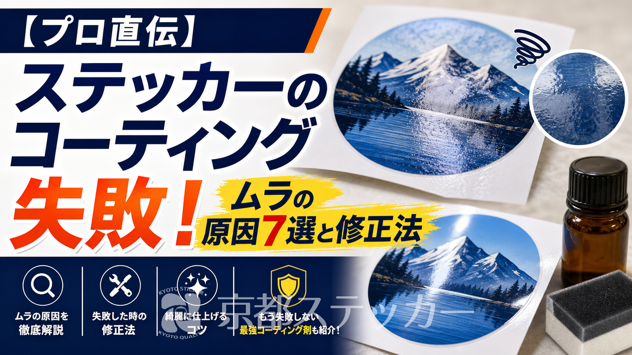 【プロ直伝】ステッカーのコーティング失敗!ムラの原因7選と修正法