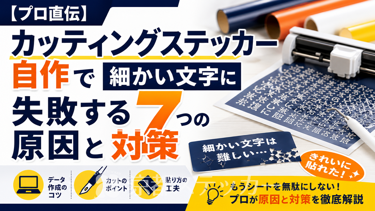 【プロ直伝】カッティングステッカー自作で細かい文字に失敗する7つの原因と対策