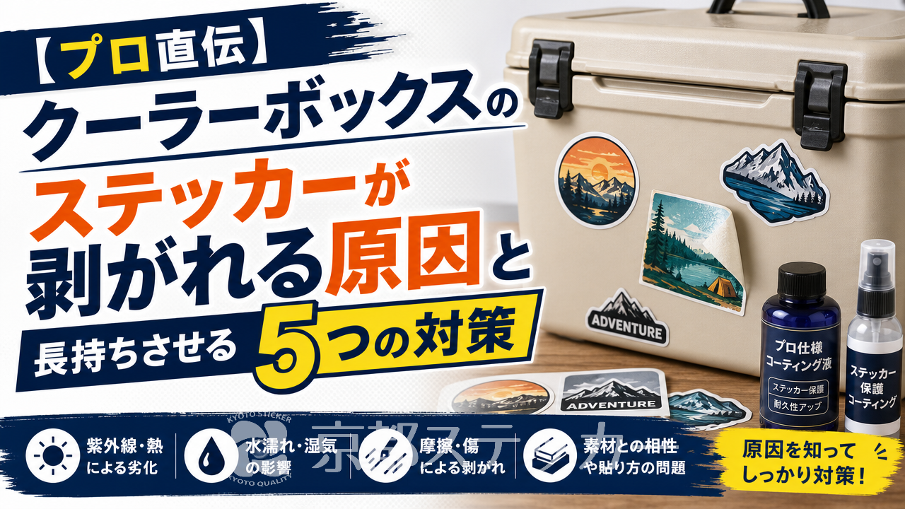 【プロ直伝】クーラーボックスのステッカーが剥がれる原因と長持ちさせる5つの対策