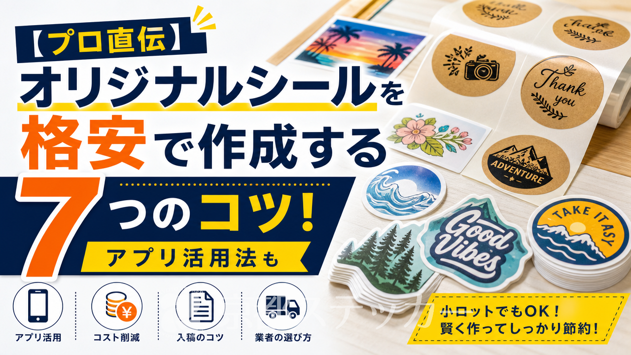 【プロ直伝】オリジナルシールを格安で作成する7つのコツ!アプリ活用法も