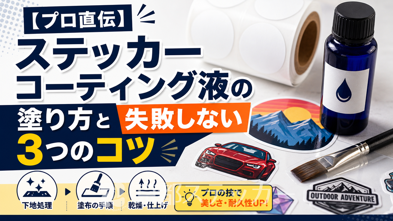 【プロ直伝】ステッカーコーティング液の塗り方と失敗しない3つのコツ