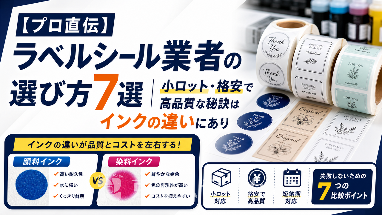 【プロ直伝】ラベルシール業者の選び方7選｜小ロット・格安で高品質な秘訣はインクの違いにあり