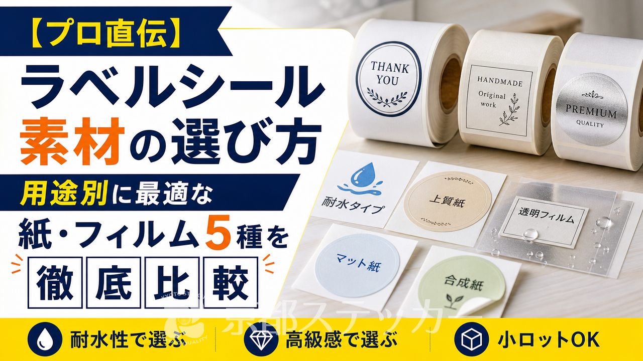 【プロ直伝】ラベルシール素材の選び方｜用途別に最適な紙・フィルム5種を徹底比較