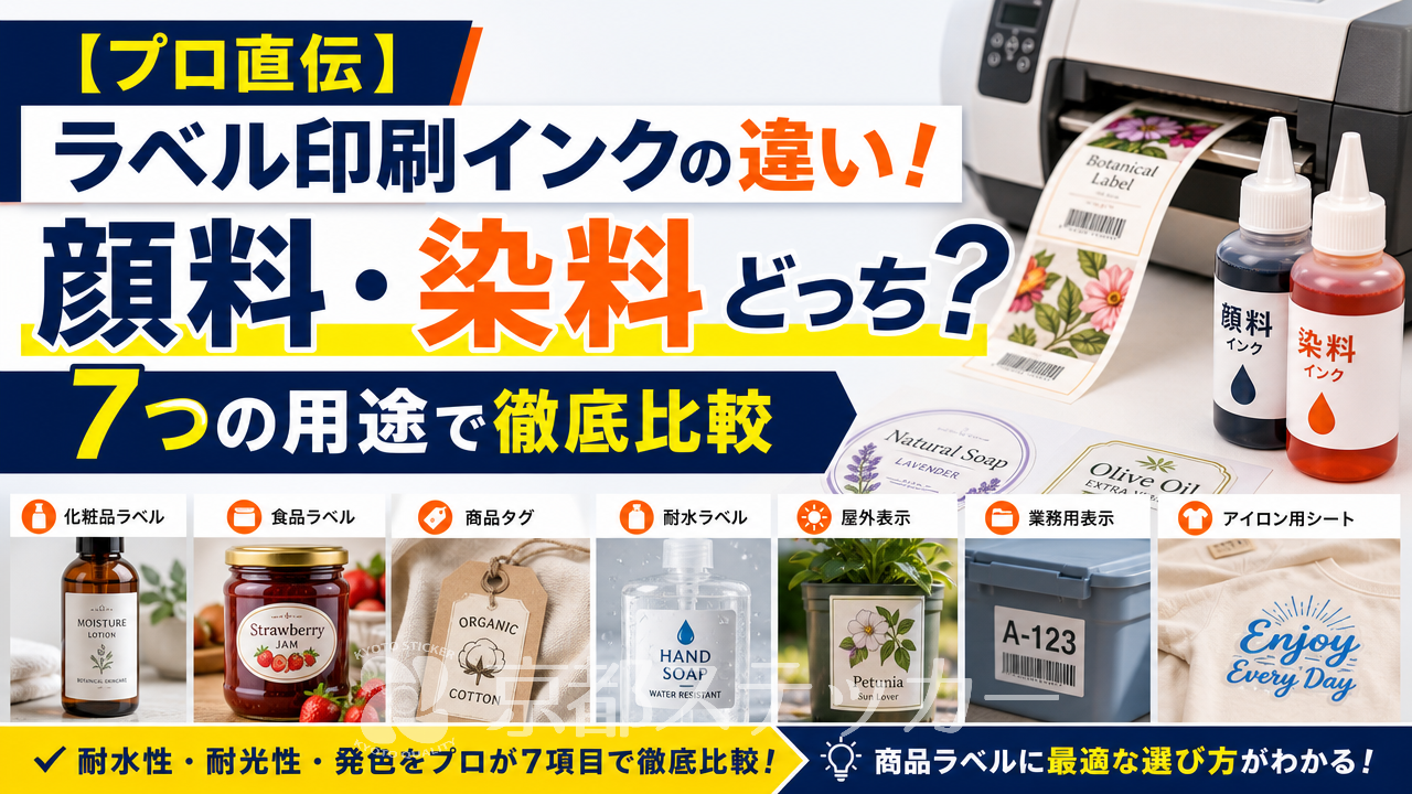 【プロ直伝】ラベル印刷インクの違い！顔料・染料どっち？7つの用途で徹底比較