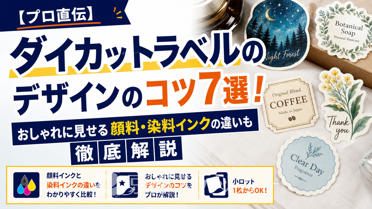 【プロ直伝】ダイカットラベルのデザインのコツ7選!おしゃれに見せる顔料・染料インクの違いも徹底解説