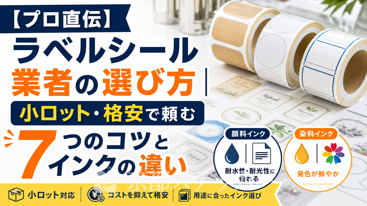 【プロ直伝】ラベルシール業者の選び方｜小ロット・格安で頼む7つのコツとインクの違い