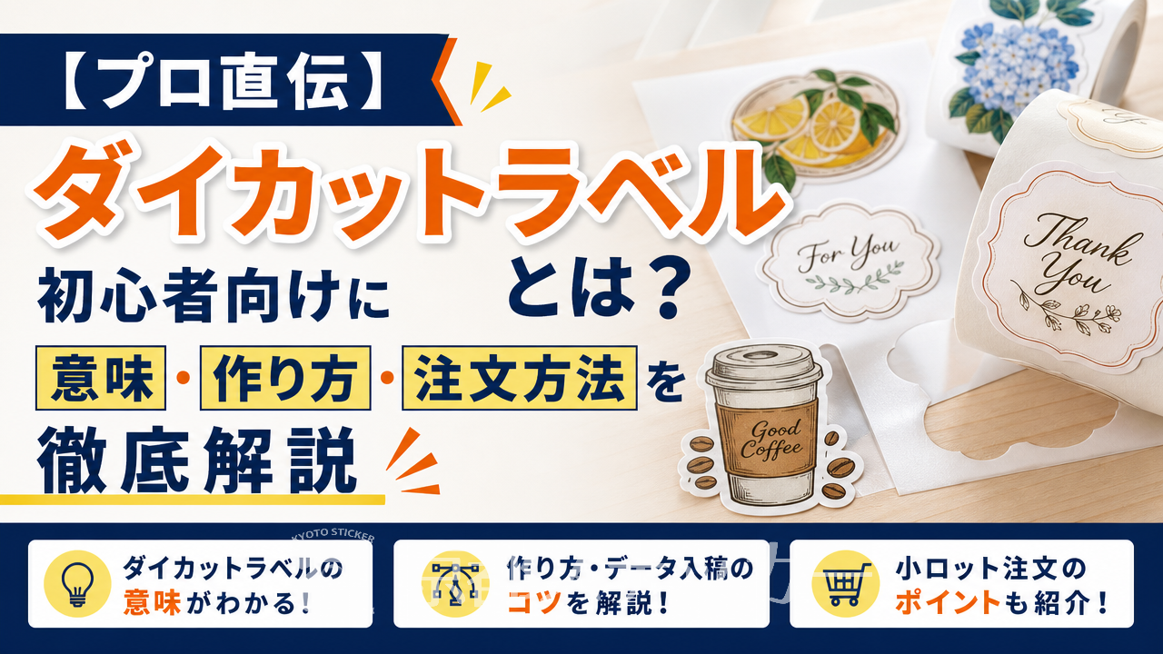 【プロ直伝】ダイカットラベルとは?初心者向けに意味・作り方・注文方法を徹底解説