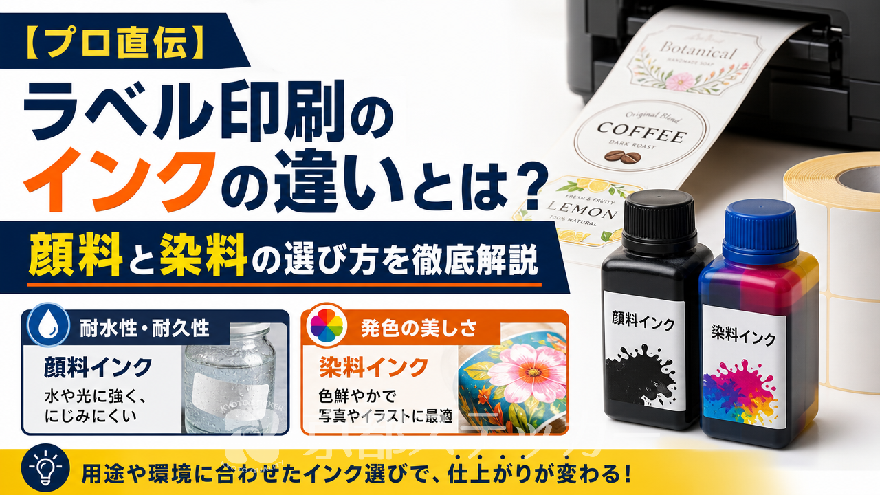 【プロ直伝】ラベル印刷のインクの違いとは?顔料と染料の選び方を徹底解説