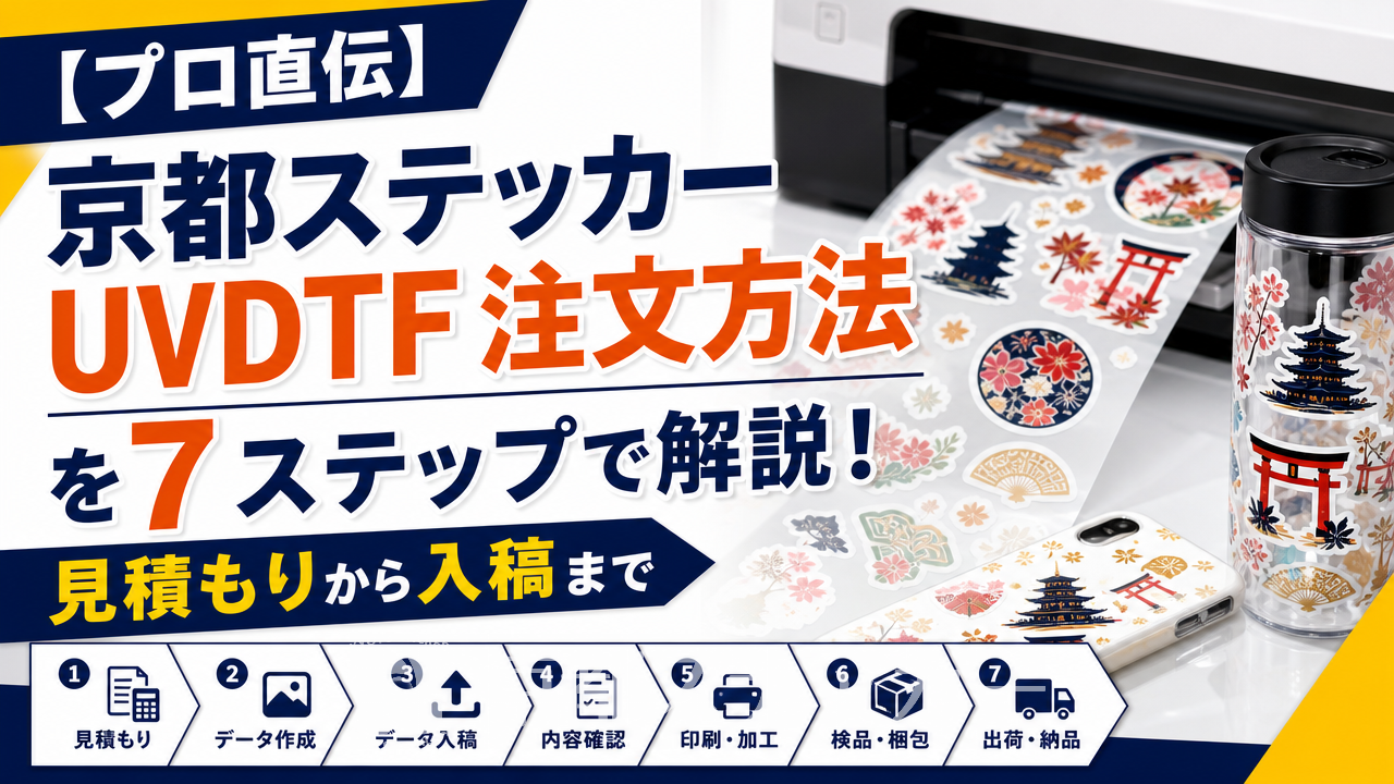 【プロ直伝】京都ステッカーUVDTF注文方法を7ステップで解説！見積もりから入稿まで