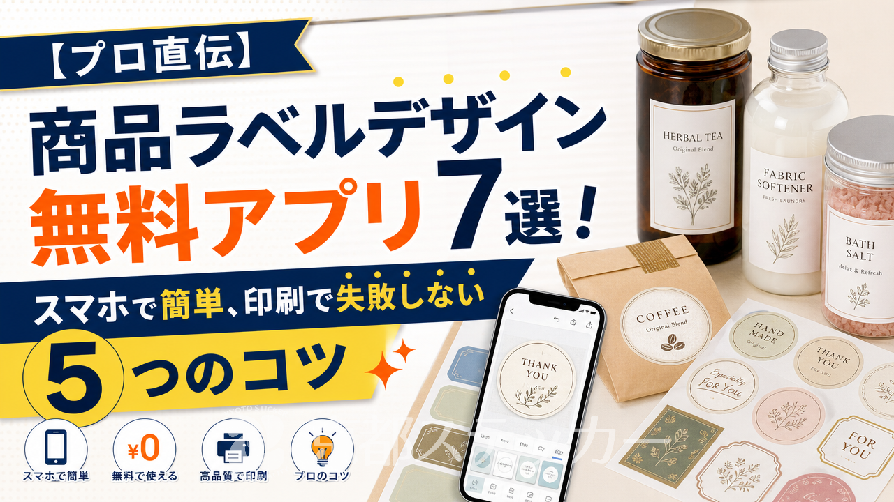 【プロ直伝】商品ラベルデザイン無料アプリ7選!スマホで簡単、印刷で失敗しない5つのコツ
