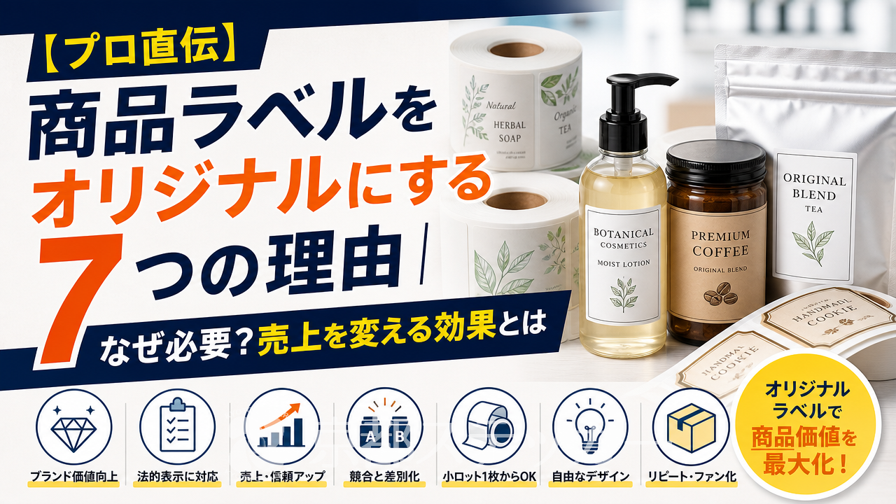 【プロ直伝】商品ラベルをオリジナルにする7つの理由|なぜ必要?売上を変える効果とは