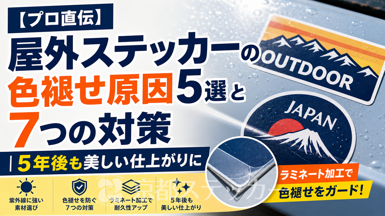 【プロ直伝】屋外ステッカーの色褪せ原因5選と7つの対策|5年後も美しい仕上がりに
