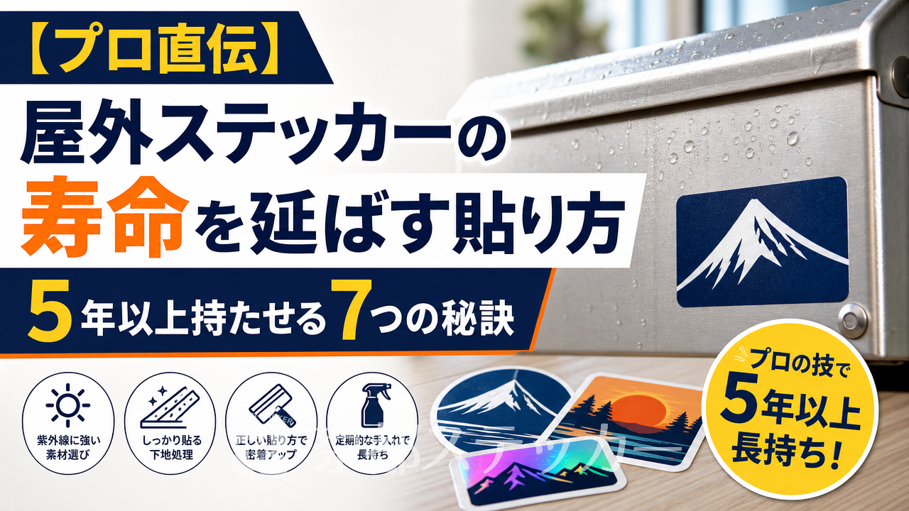 【プロ直伝】屋外ステッカーの寿命を延ばす貼り方|5年以上持たせる7つの秘訣