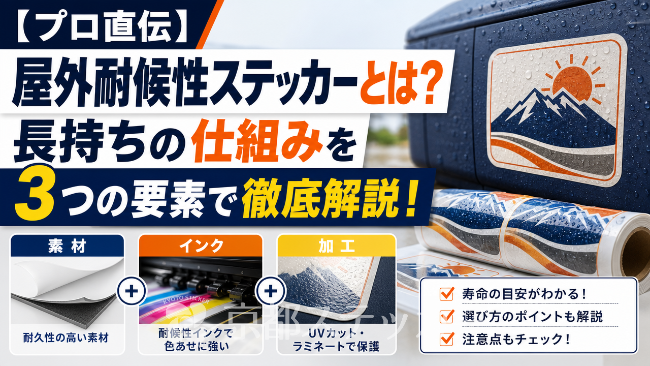 【プロ直伝】屋外耐候性ステッカーとは?長持ちの仕組みを3つの要素で徹底解説!