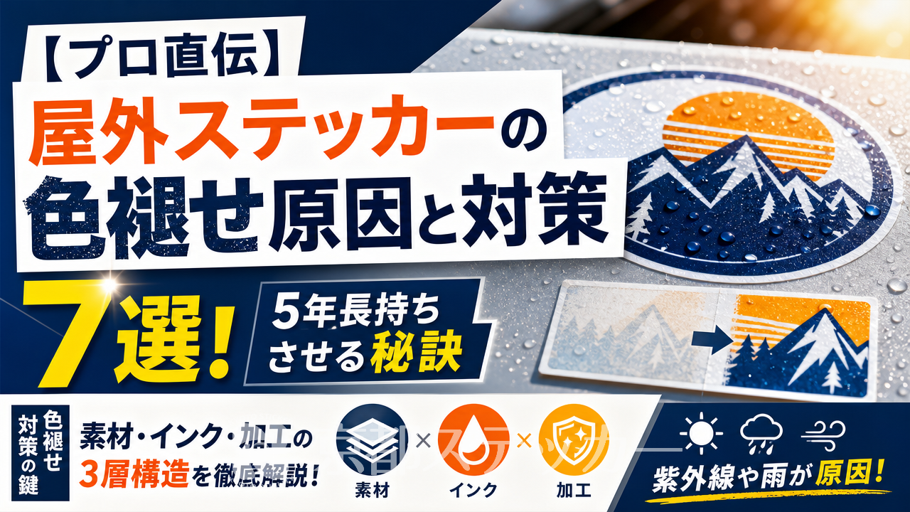 【プロ直伝】屋外ステッカーの色褪せ原因と対策7選!5年長持ちさせる秘訣