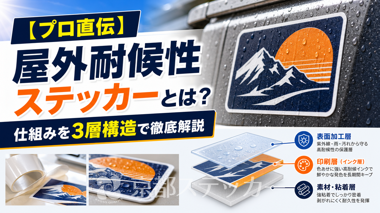 【プロ直伝】屋外耐候性ステッカーとは？仕組みを3層構造で徹底解説