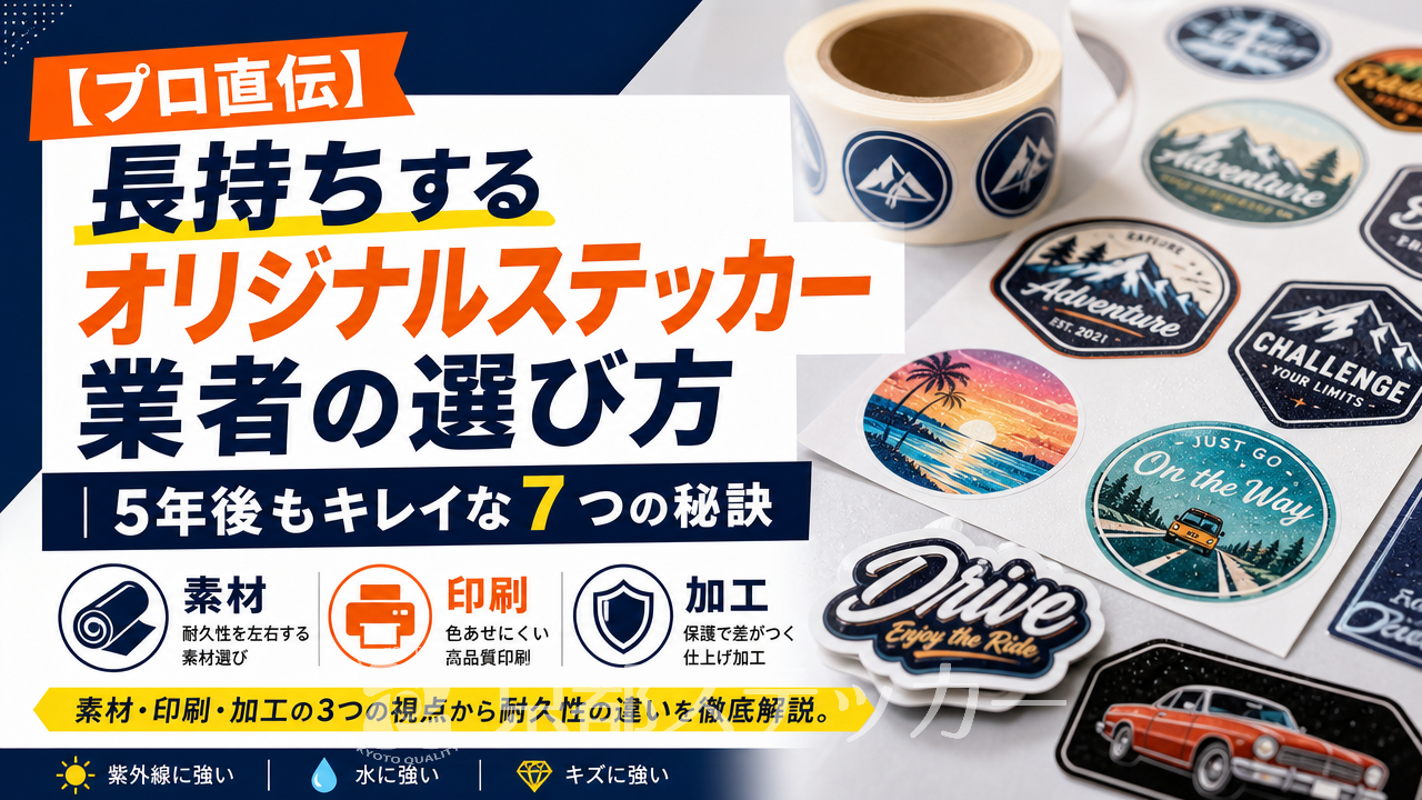 【プロ直伝】長持ちするオリジナルステッカー業者の選び方|5年後もキレイな7つの秘訣