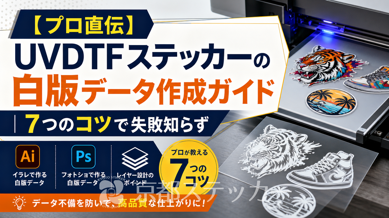 【プロ直伝】UVDTFステッカーの白版データ作成ガイド|7つのコツで失敗知らず