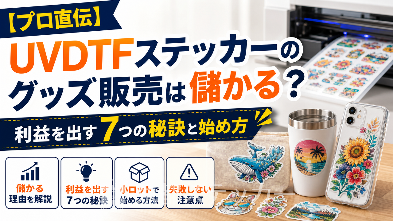 【プロ直伝】UVDTFステッカーのグッズ販売は儲かる？利益を出す7つの秘訣と始め方